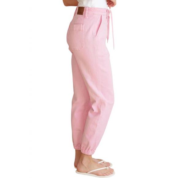 NEW JUDY BLUE regina denim jogger in pink - Picture 3 of 3